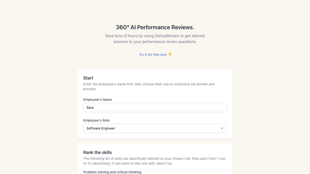 GeniusReview Website screenshot