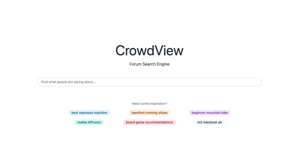 CrowdView Website screenshot