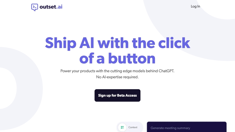 Outset.ai Website screenshot