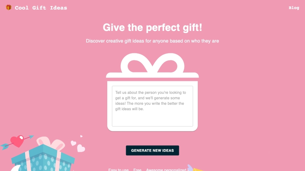 Cool Gift Ideas Website screenshot