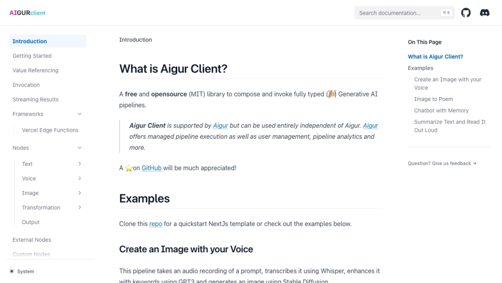 Aigur Website screenshot