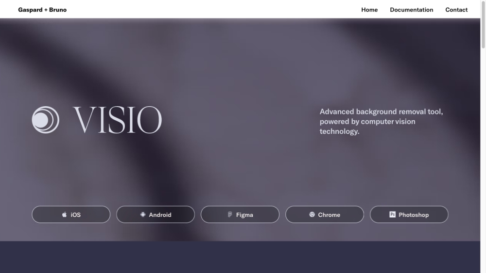 Visio Studio Website screenshot