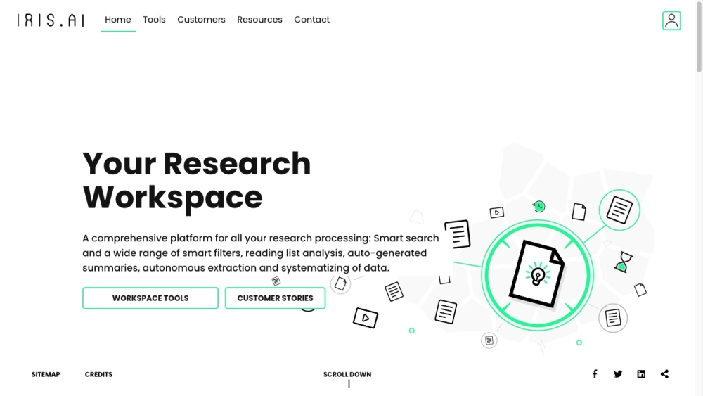 ResearchPlatform Website screenshot