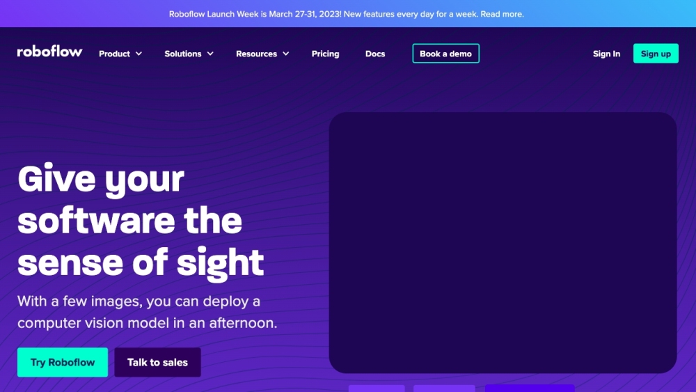 Roboflow Website screenshot