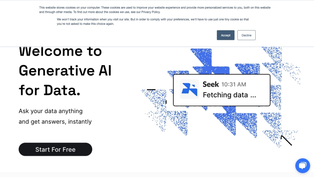 Seek AI Website screenshot