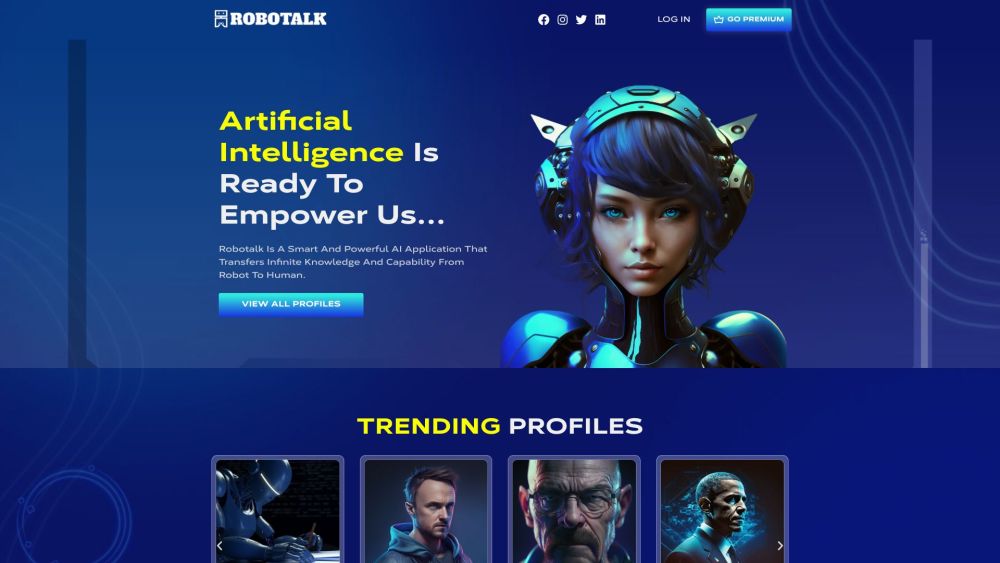 Robotalk.ai Website screenshot