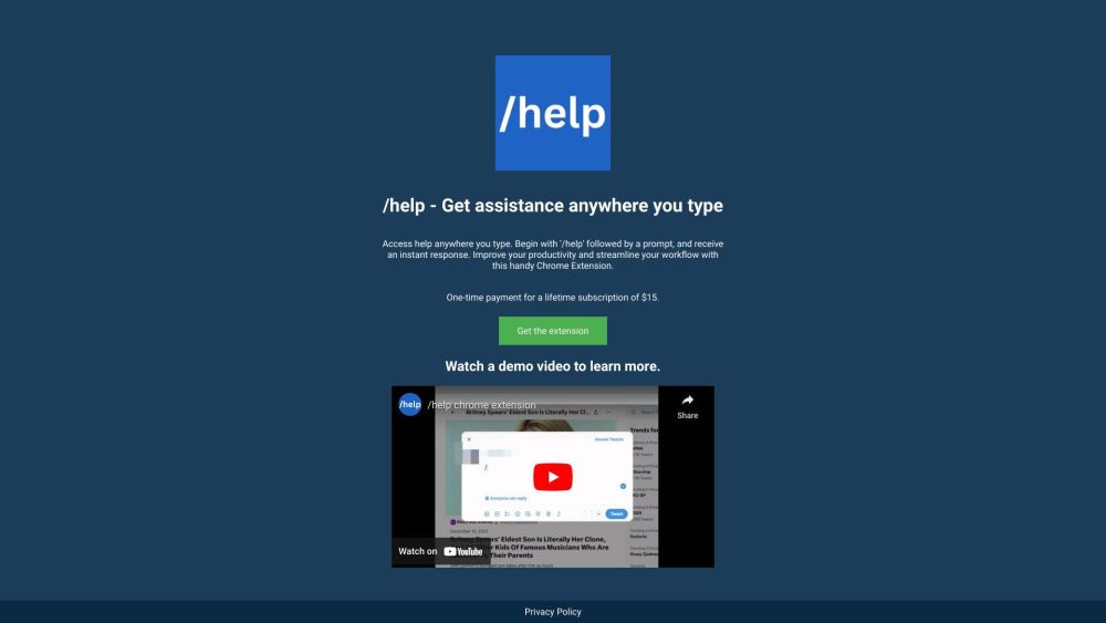 AssistanceAnywhere Website screenshot