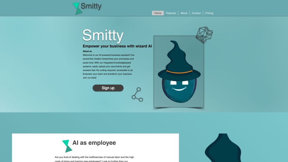 Smitty.ai Website screenshot