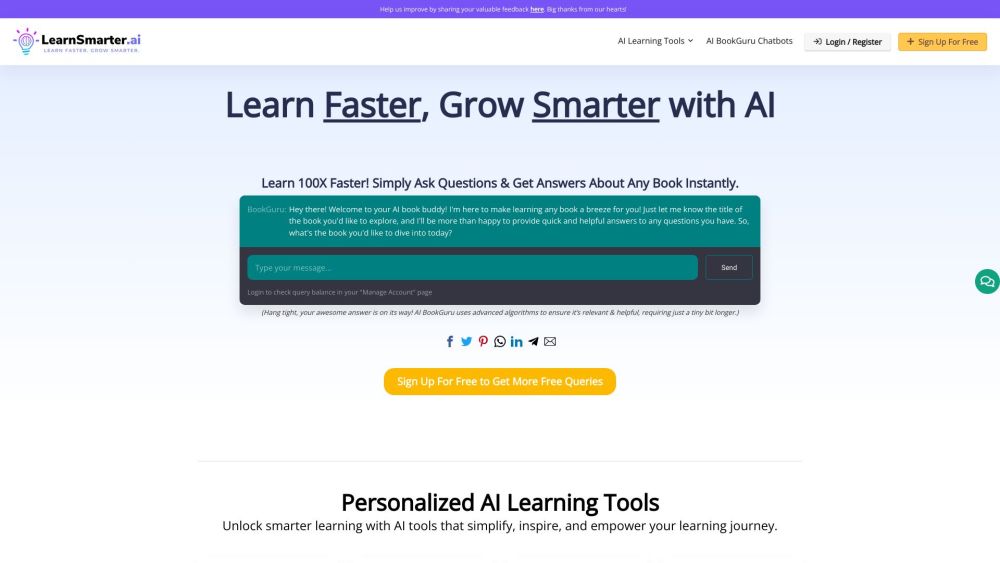 LearnSmarter.ai Website screenshot