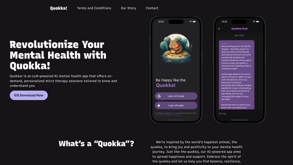 Quokka Website screenshot