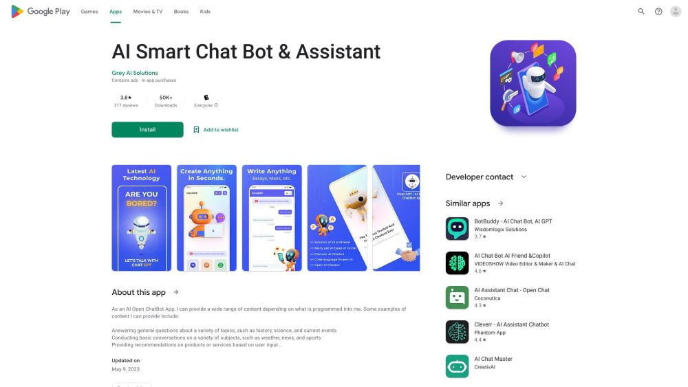 AI Smart Chat Bot & Assistant App Website screenshot