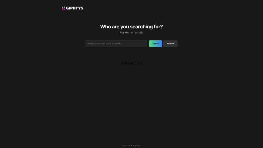 Giphtys Website screenshot