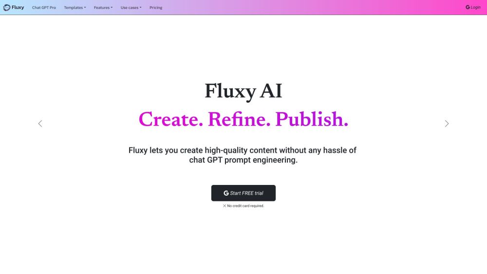 FluxyAI - ChatGPT Website screenshot