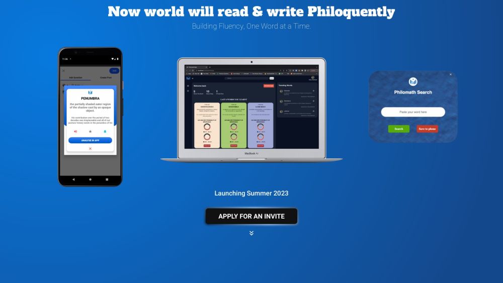 Philoquent.ai Website screenshot