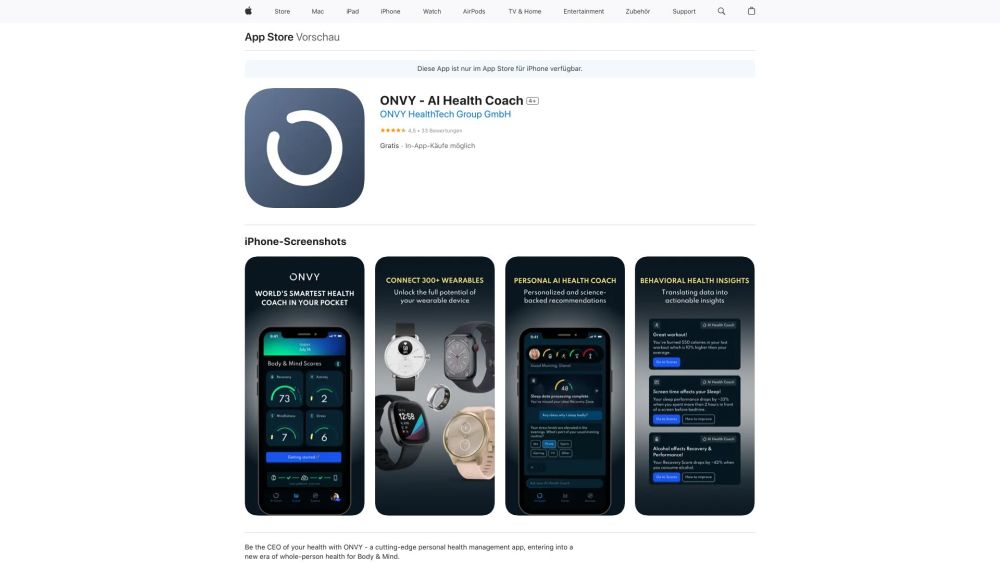 ONVY Website screenshot