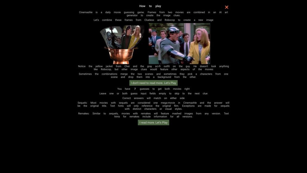 Cinemashle Website screenshot