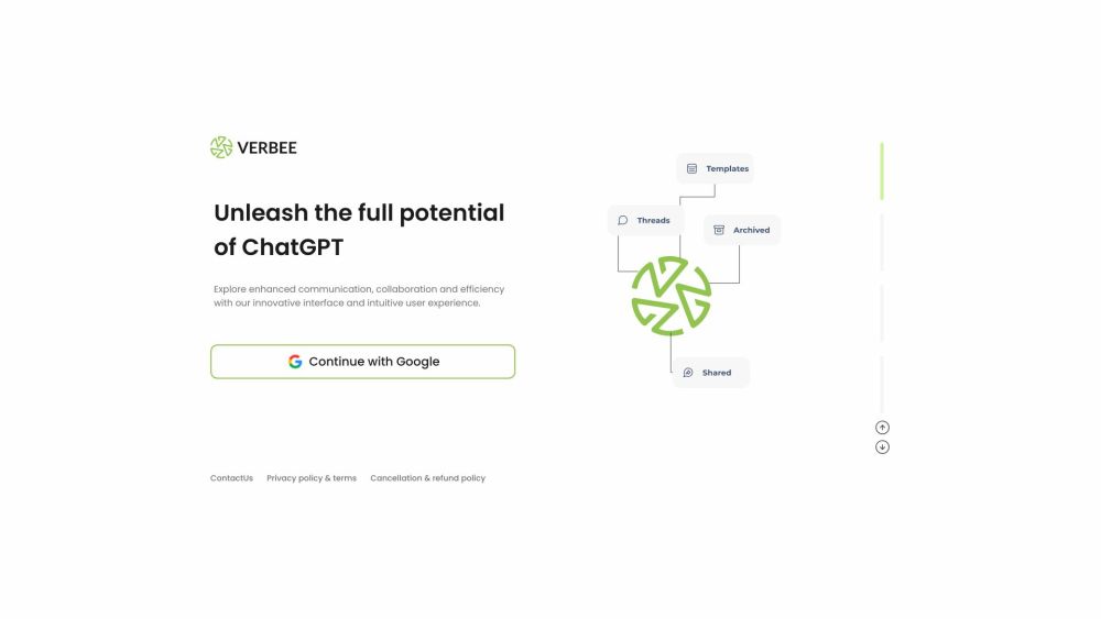 Verbee Website screenshot