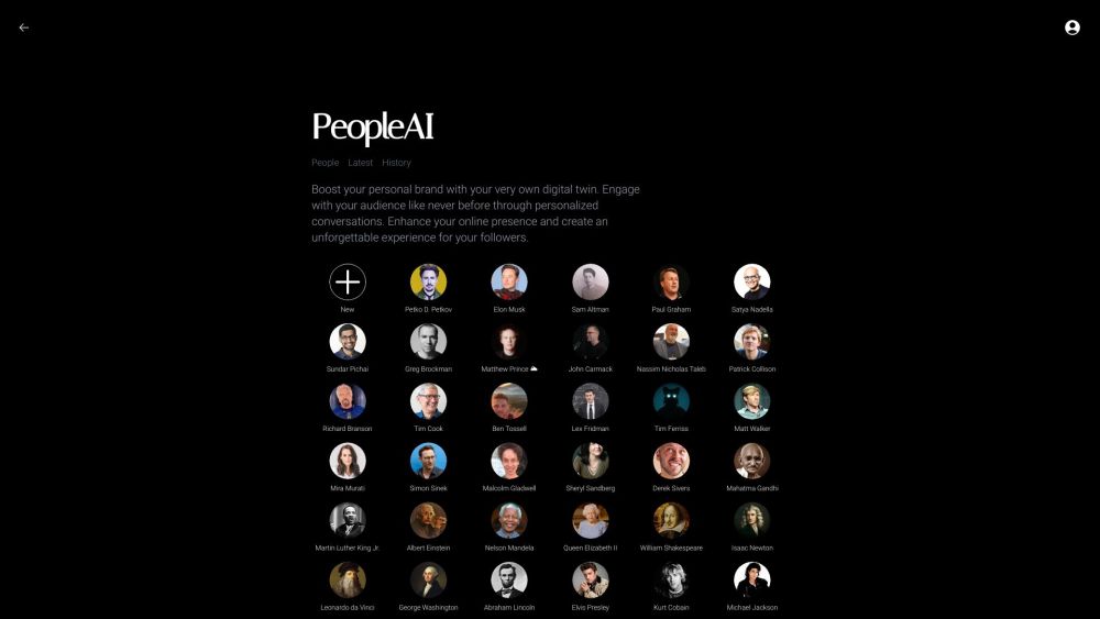 PeopleAI Website screenshot