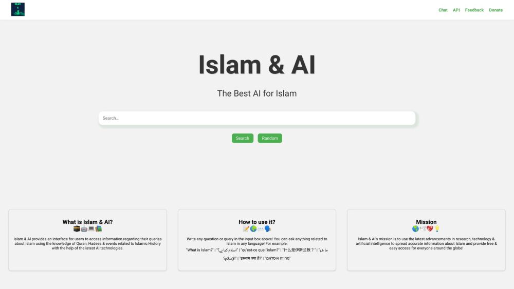 Islam & AI Website screenshot