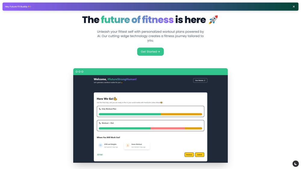 FitForge Website screenshot