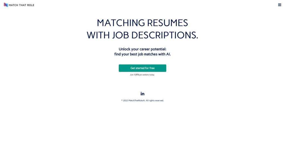 MatchThatRoleAI.com Website screenshot