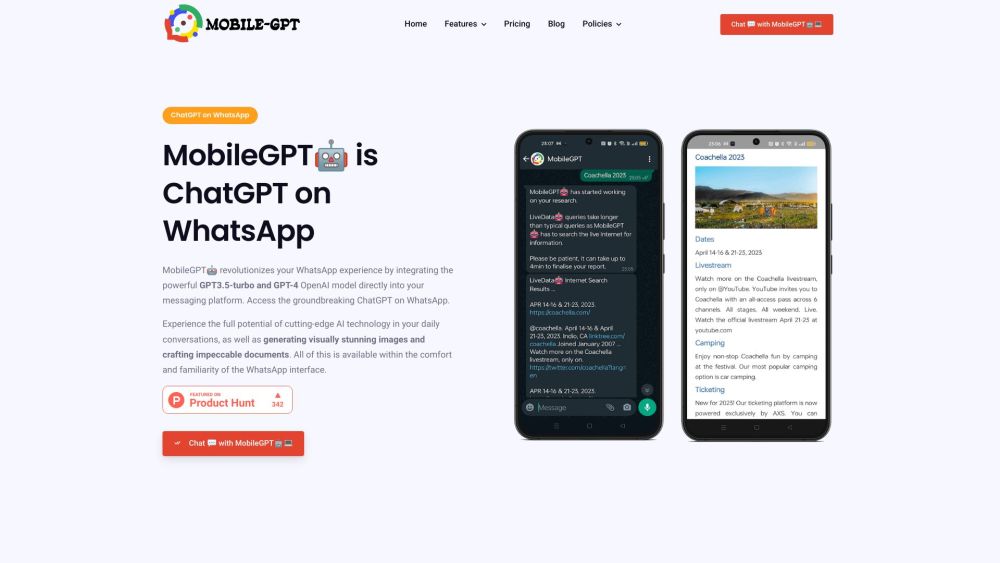 MobileGPT Website screenshot