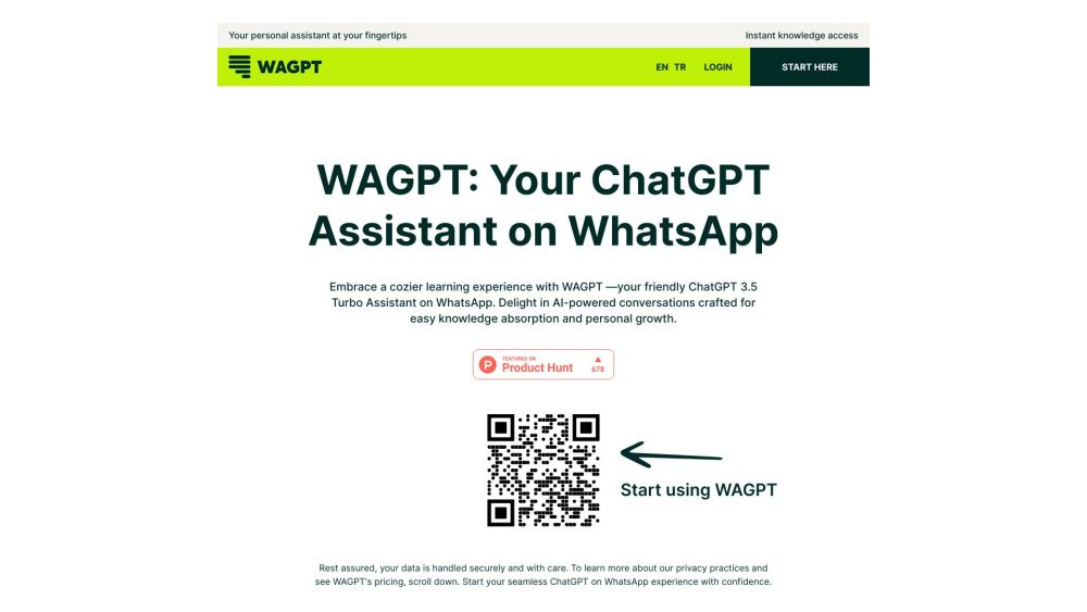 WAGPT Website screenshot