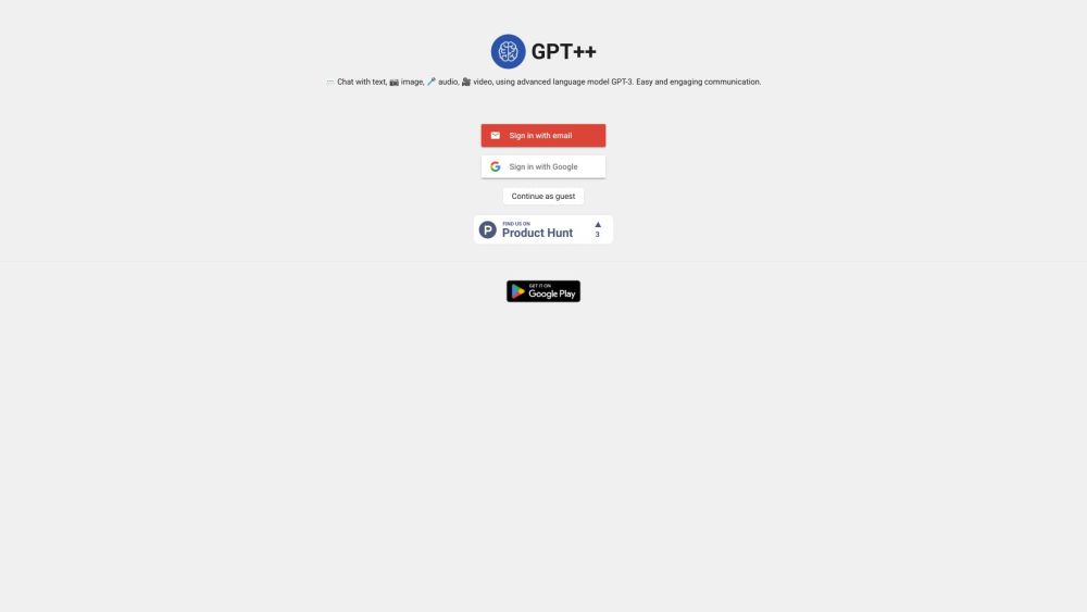 GPT++ Website screenshot