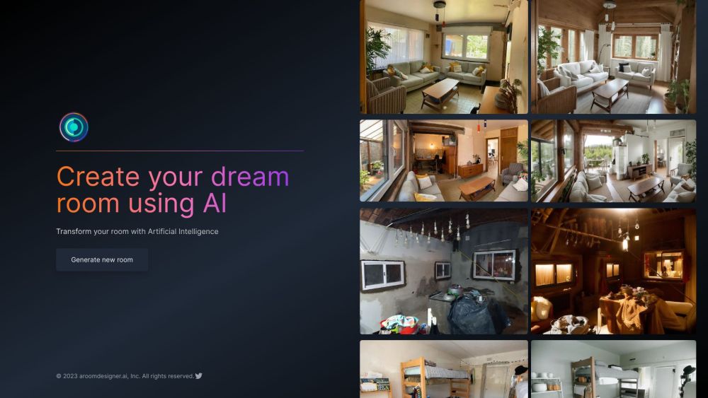 roomdesigner.ai Website screenshot