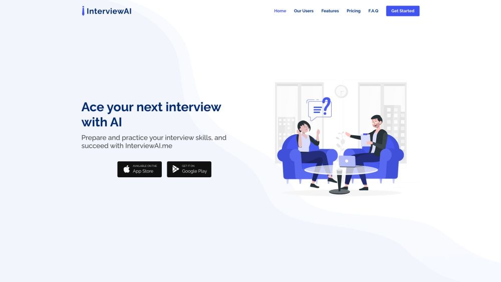 InterviewAI Website screenshot