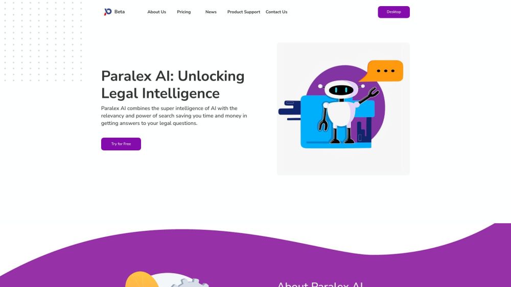 Paralex AI Website screenshot