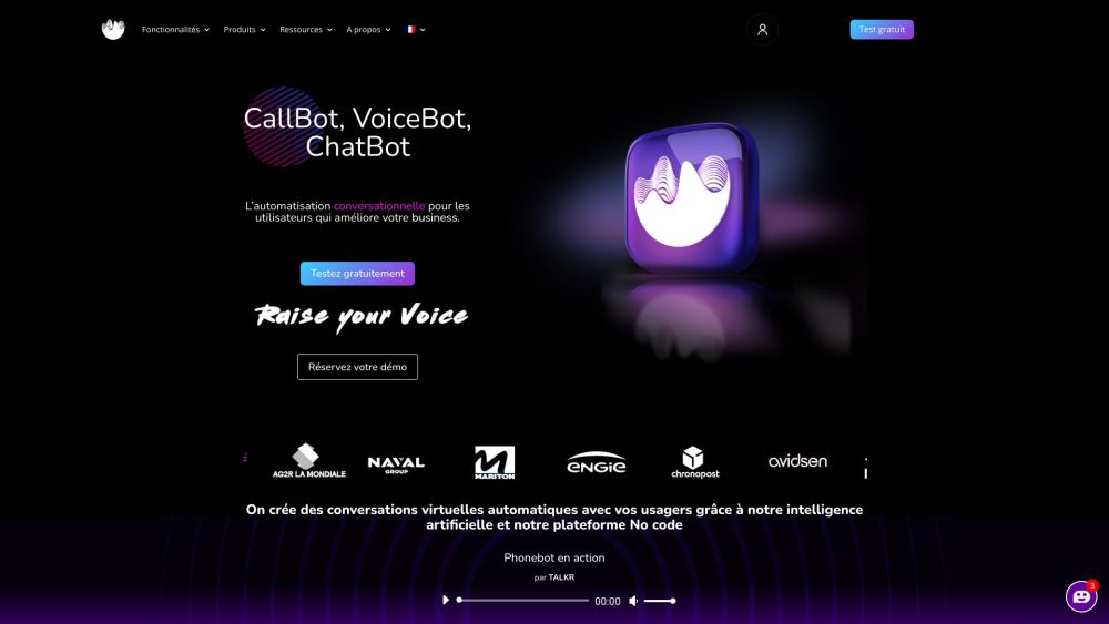 TALKR Website screenshot