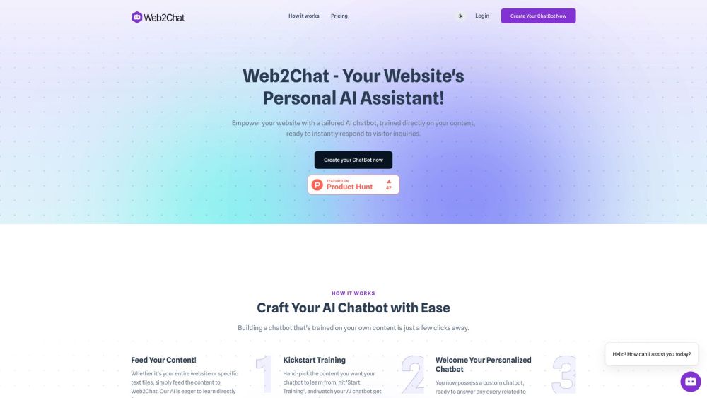 Web2Chat Website screenshot