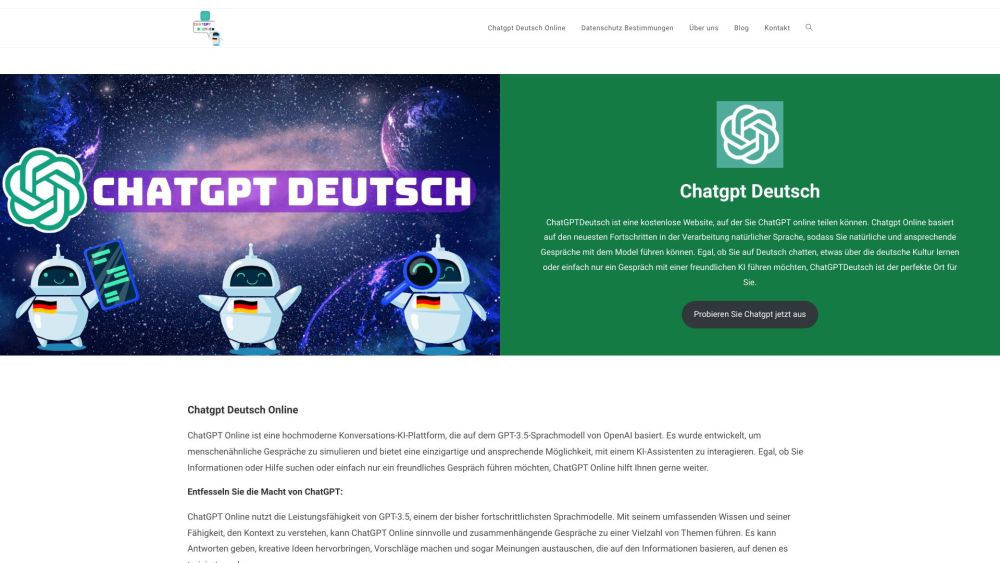 Chatgpt Deutsch Website screenshot