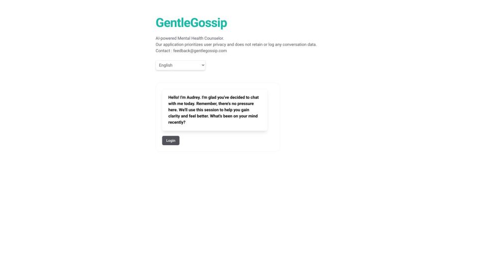 GentleGossip Website screenshot