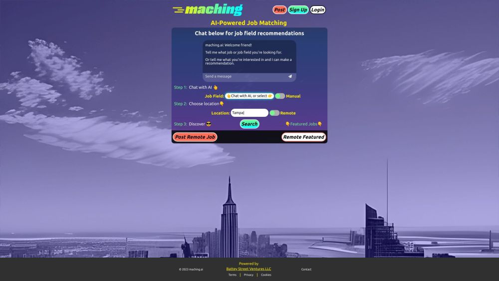 maching.ai - AI-Powered Job Matching Website screenshot