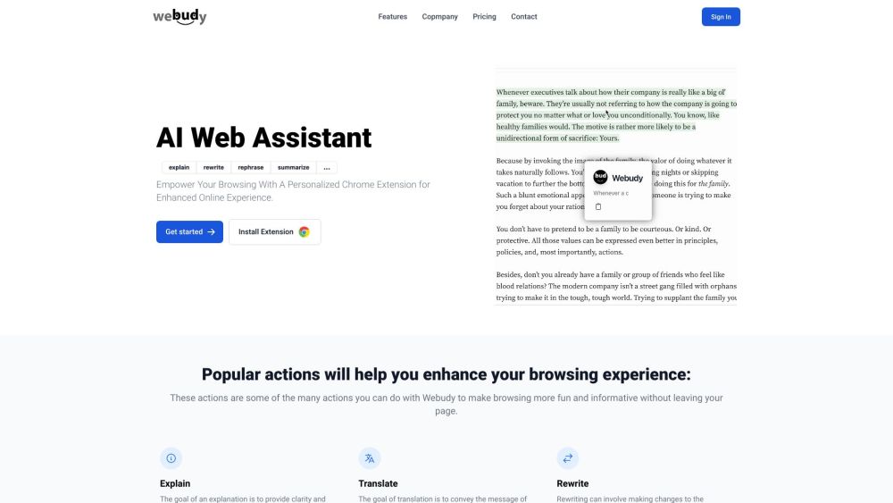 Webudy Website screenshot