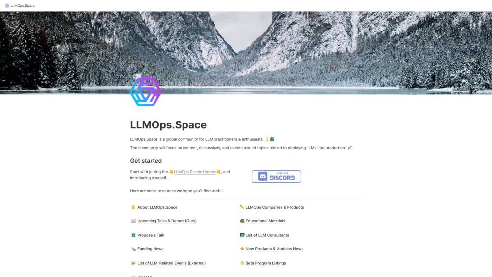 LLMOps.Space Website screenshot