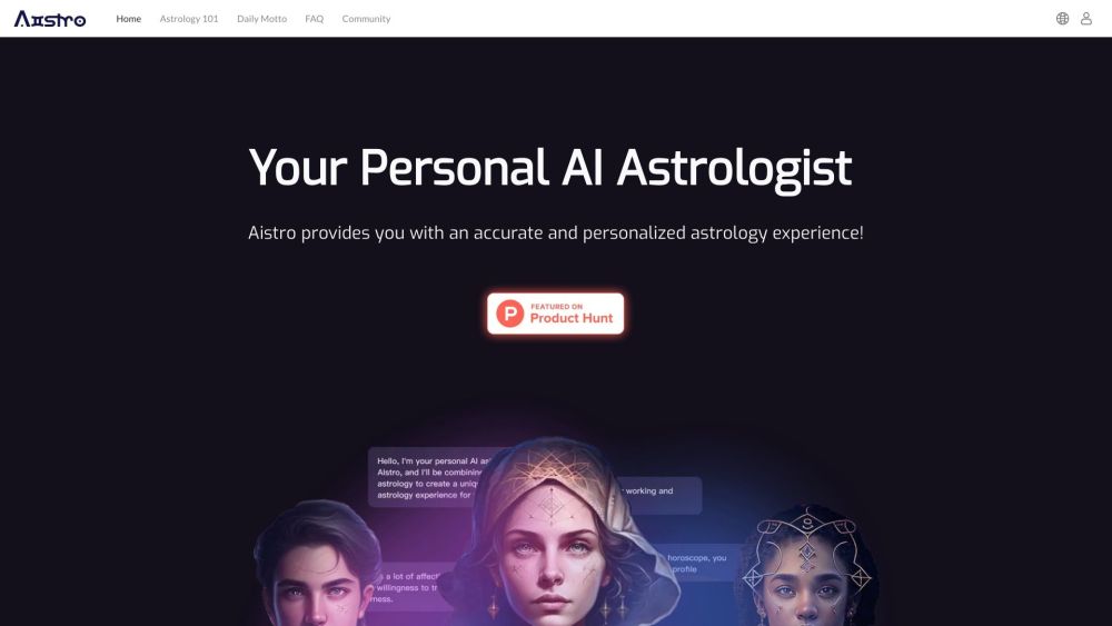 Aistro Website screenshot