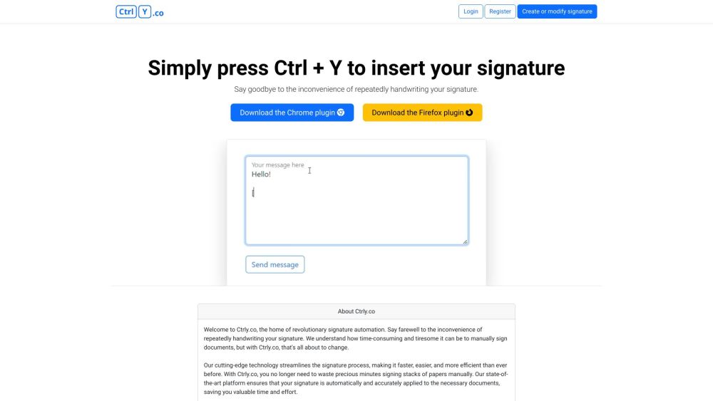 Ctrly.co Website screenshot