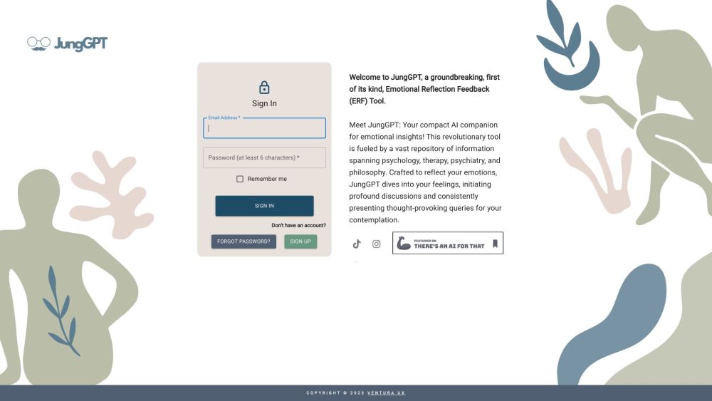 Jung GPT | Emotional Reflection & Support Tool | AI Chat Website Screenshot