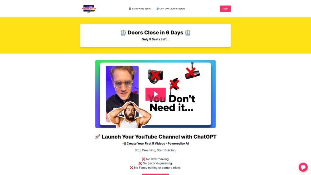 5-Day Video Sprint Website screenshot