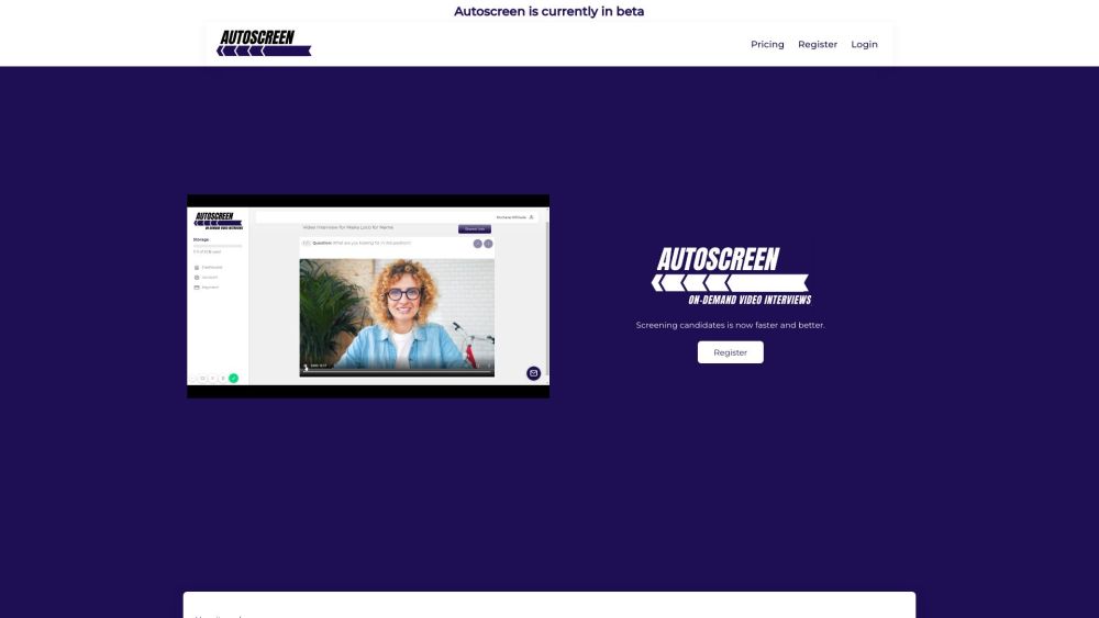 Autoscreen Website screenshot