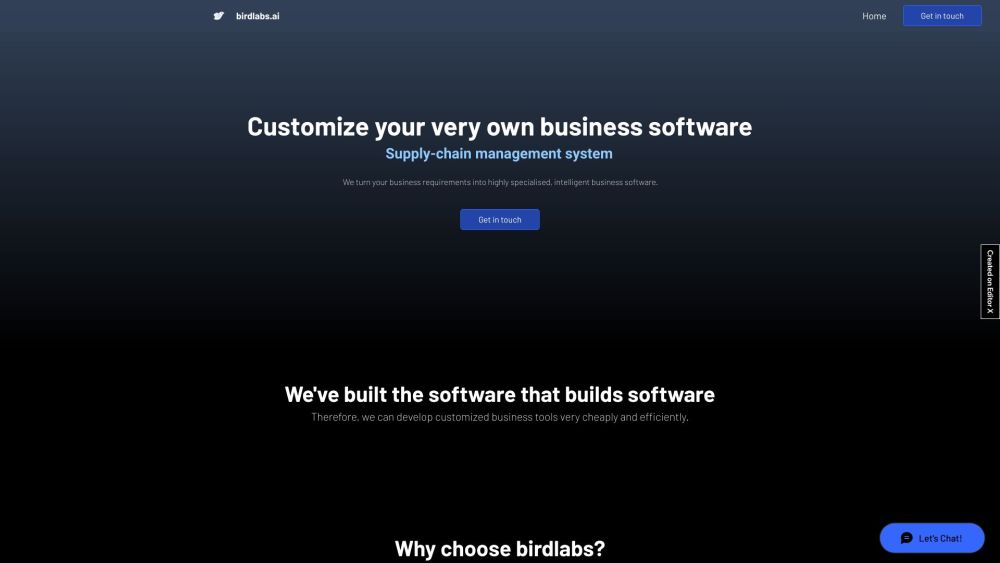 Birdlabs Website screenshot