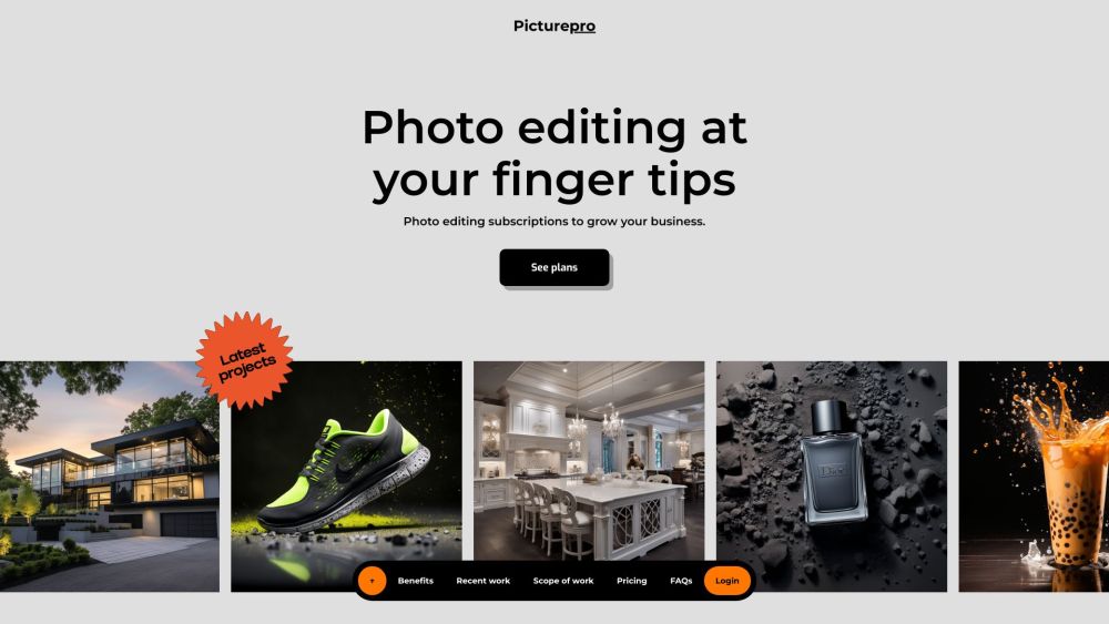 Picturepro Website screenshot