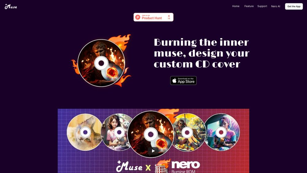 Nero Muse - AI Art Generator Website screenshot