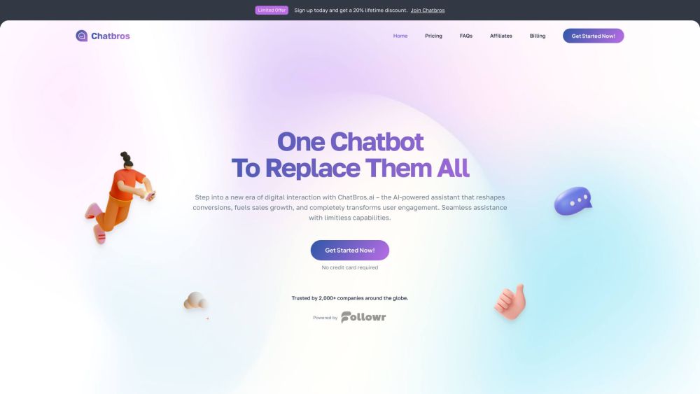 ChatBros.ai Website screenshot