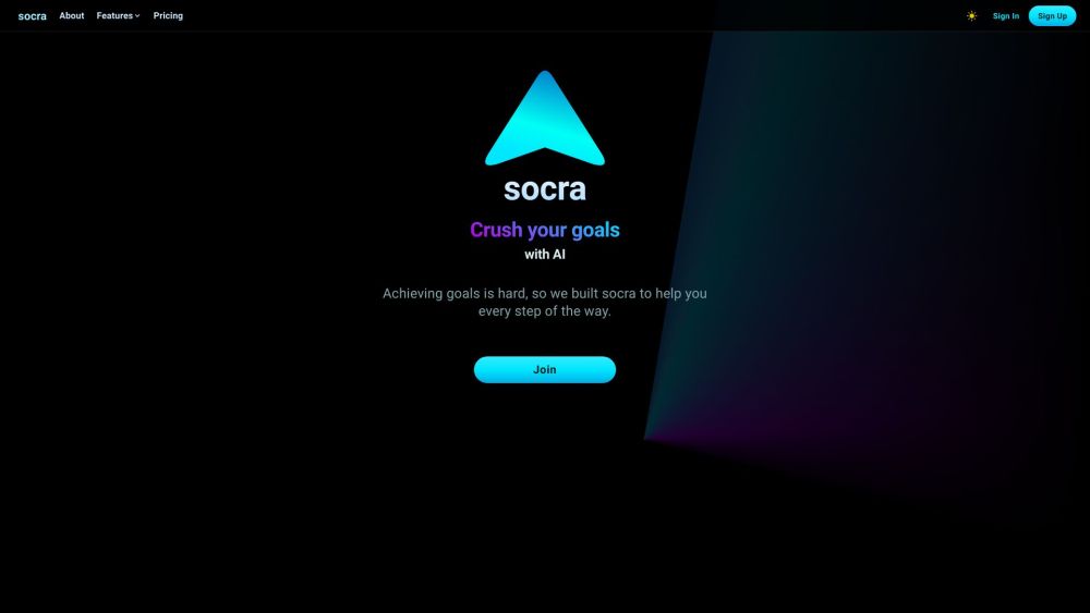 socra Website screenshot