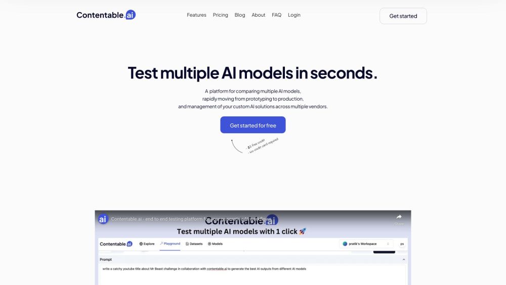 Contentable.ai Website screenshot