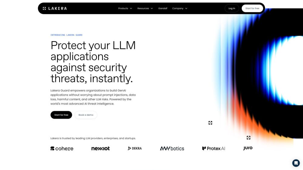 Lakera Guard Website screenshot